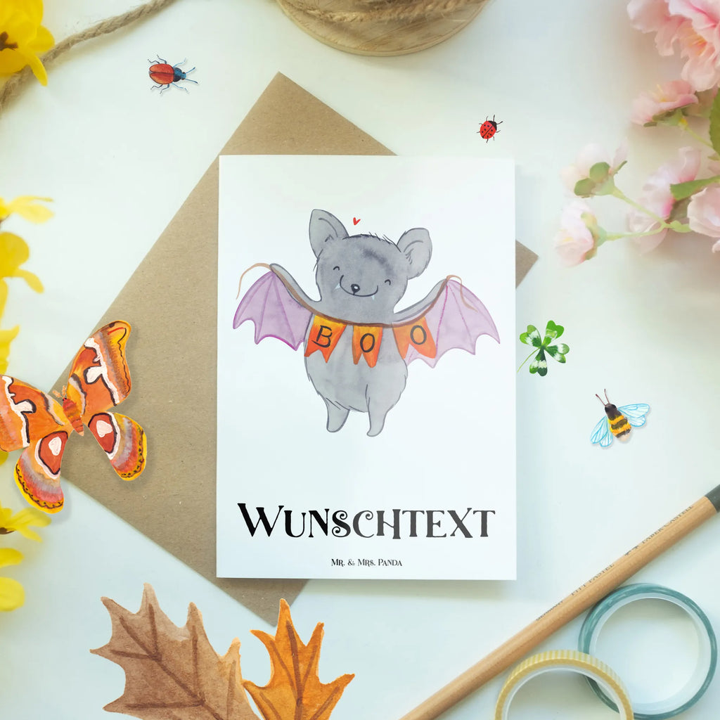 Personalised greetings card Bat Boo Personalisierte Hochzeitskarte, Personalisierte Glückwunschkarte, Grußkarte selber drucken, Grußkarte selbst gestalten, Grußkarte mit persönlichen Nachrichten, Personalisiertere Klappkarte, Grußkarte als Geldgeschenk, Grußkarte mit Namen, Personalisierte Grußkarte, Grußkarten personalisiert, Personalisierte Geburtstagskarte, Personalisierte Einladungskarte, Personalisierte Karte, Halloween, Deko, Martinssingen, Dekoration, Geschenke, Schenken