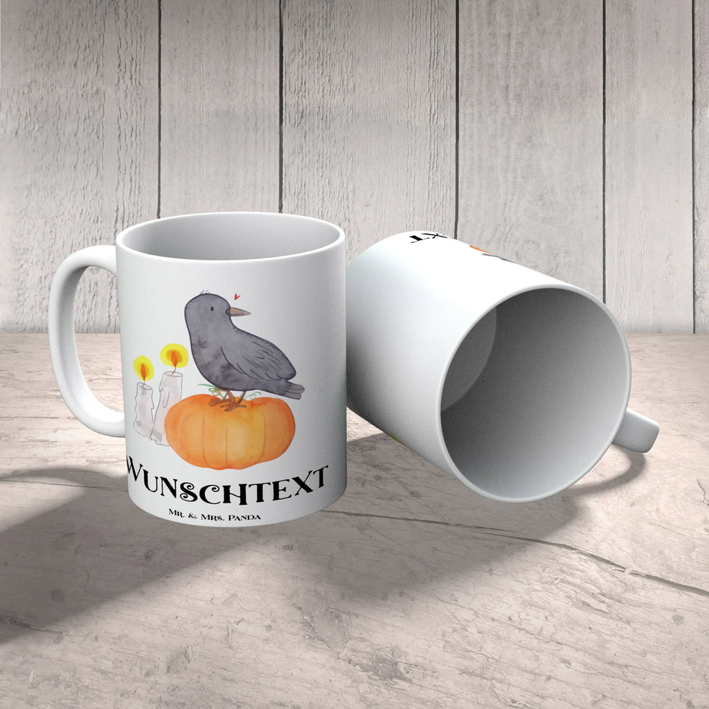 Personalisierte Tasse Krähe Halloween Tasse, Personalisierte Tasse, Personalisiert, Tasse mit Namen, Wunschname, Drucken, Namenstasse, Namen, Halloween, Deko, Martinssingen, Dekoration, Geschenke, Schenken