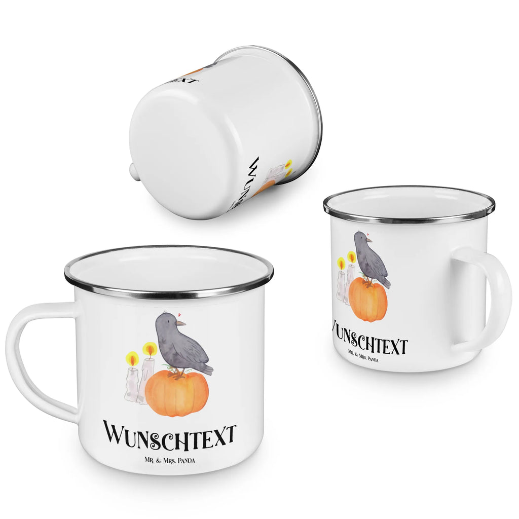 Personalisierte Emaille Tasse Krähe Halloween tasse mit namen, tasse selbst gestalten, Campinggeschirr personalsisert, tasse bedrucken, Namenstasse, Emaille Tasse personalisiert, personalisierte tassen, tassen bedrucken, personalisierte tasse, Emaille Tasse mit Namen, Campingtasse personalisiert, Campingtasse bedrucken, Halloween, Deko, Martinssingen, Dekoration, Geschenke, Schenken