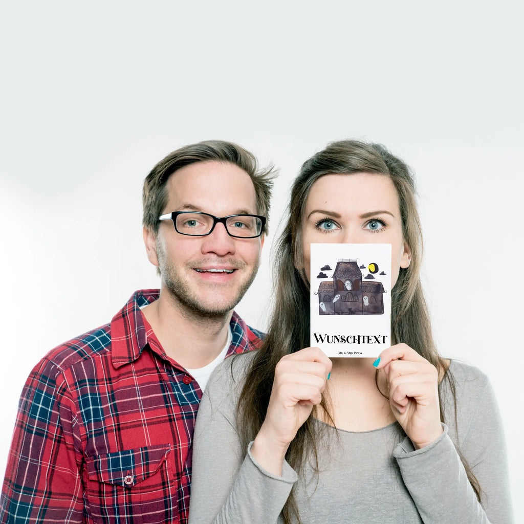 Personalised postcard Ghosts Villa Ansichtskarte mit Namen, Karte mit Namen, Geschenkkarte mit Wunschtext, Postkarte personalisierbar, Einladung mit Wunschtext, Postkarte mit Wunschtext, Grußkarte mit Namen, Grußkarte mit Wunschtext, Einladung mit Namen, Karte mit Wunschtext, Geschenkkarte mit Namen, Postkarte bedrucken, Ansichtskarte mit Wunschtext, Postkarte mit Namen, Halloween, Deko, Martinssingen, Dekoration, Geschenke, Schenken