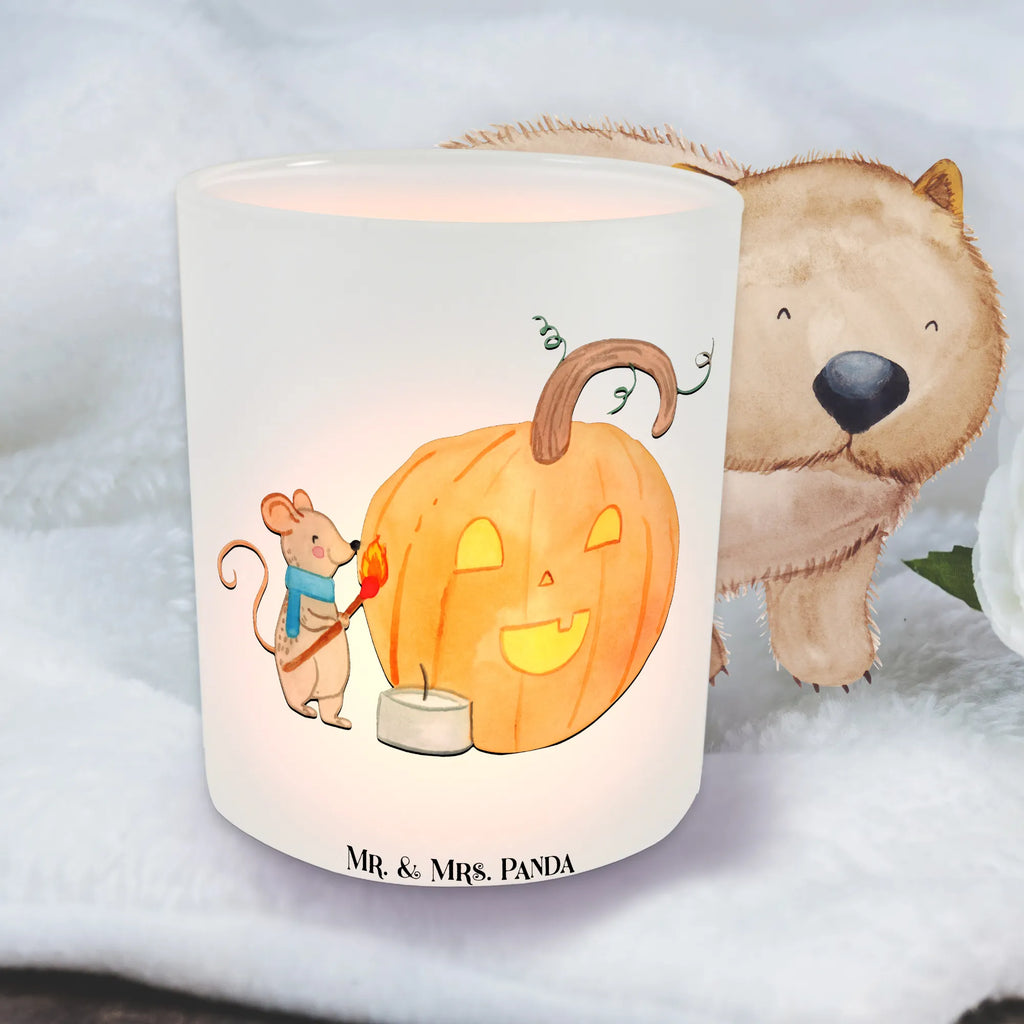 Lantern pumpkin mouse glass tealight, Wind light, tealight holder, Halloween, decoration, Martin singing, decor, gifts, giving