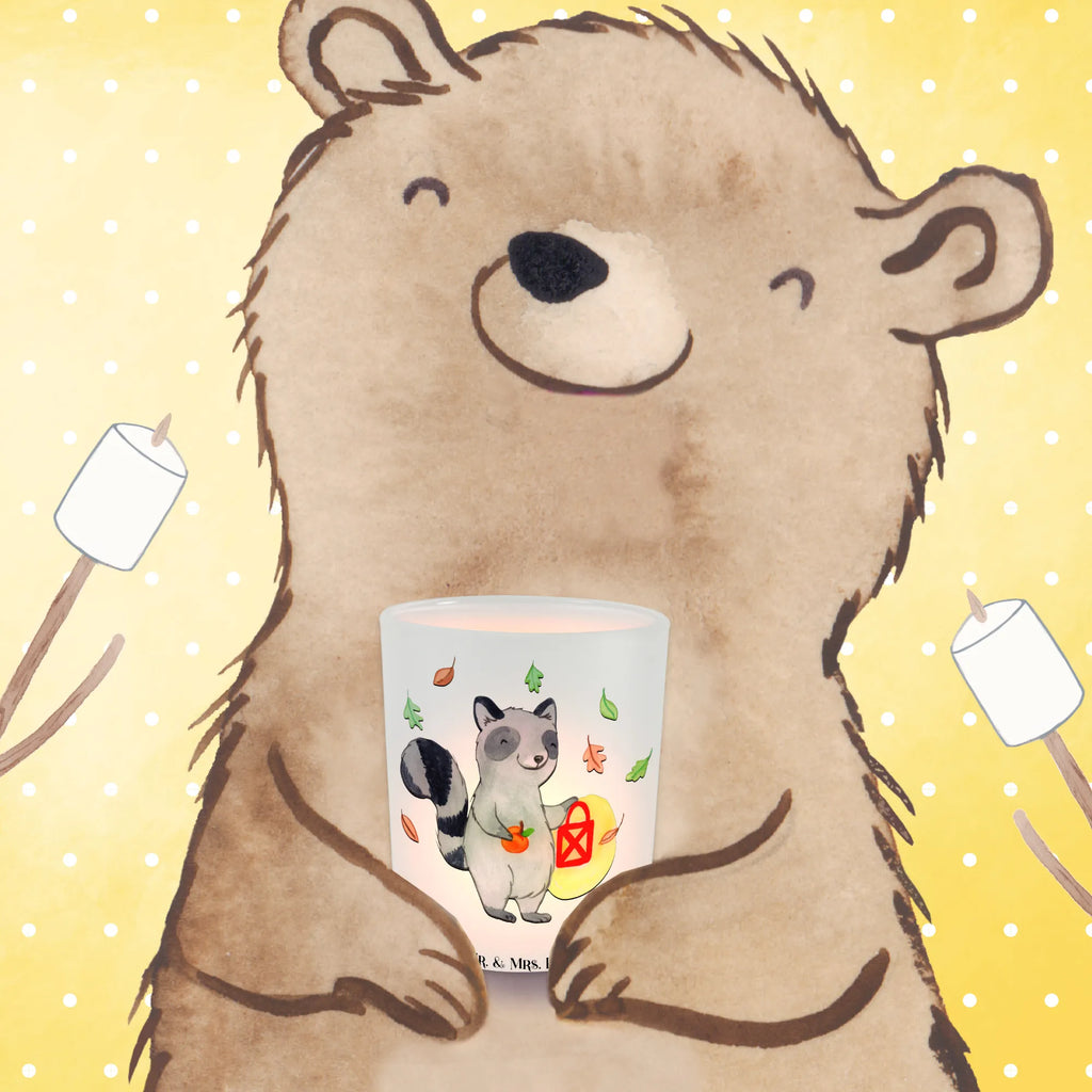 Lantern Raccoon Lantern Wind light, tealight holder, glass tealight, Halloween, decoration, Martin singing, decor, gifts, giving