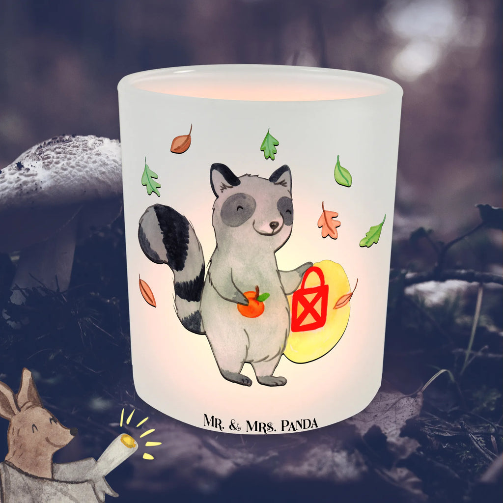 Lantern Raccoon Lantern Wind light, tealight holder, glass tealight, Halloween, decoration, Martin singing, decor, gifts, giving
