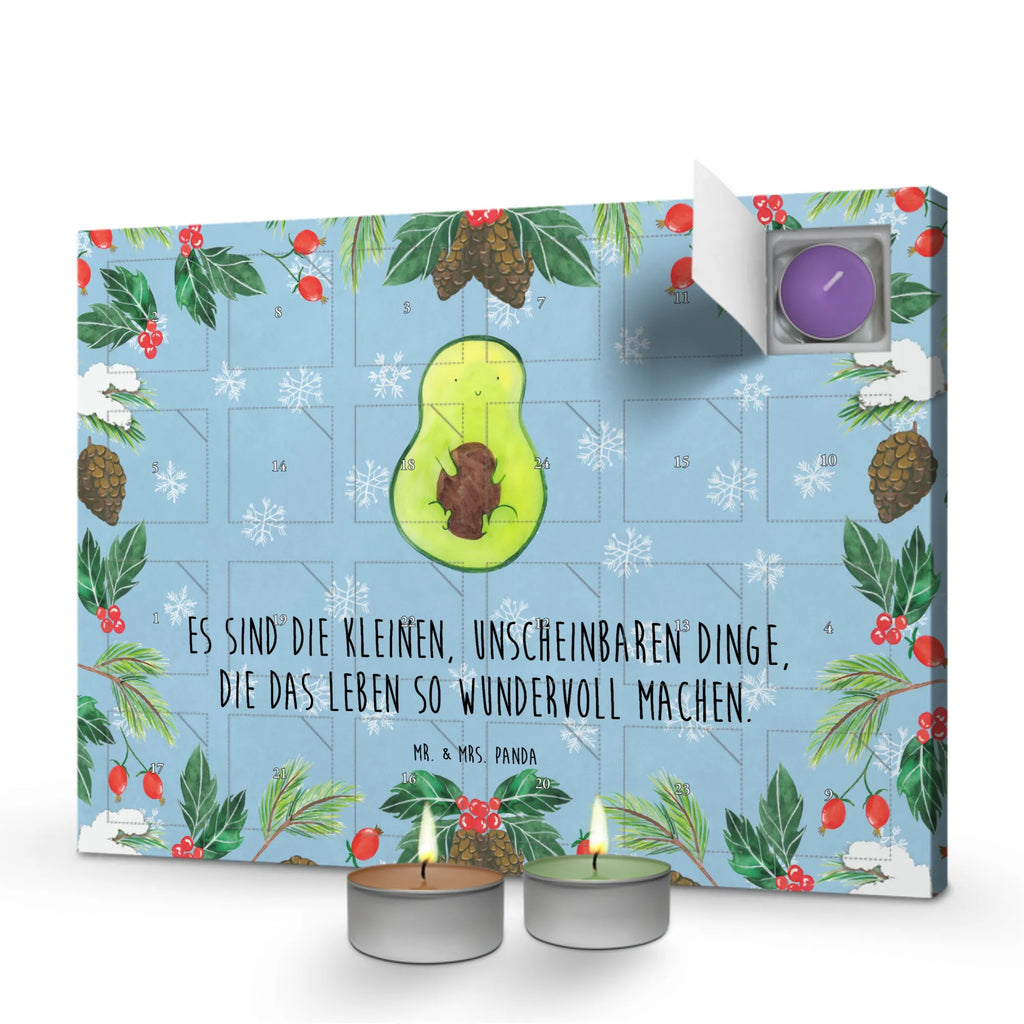 Scented candle advent calendar avocado core vegetables, seed, plant, saying life, avocado seed