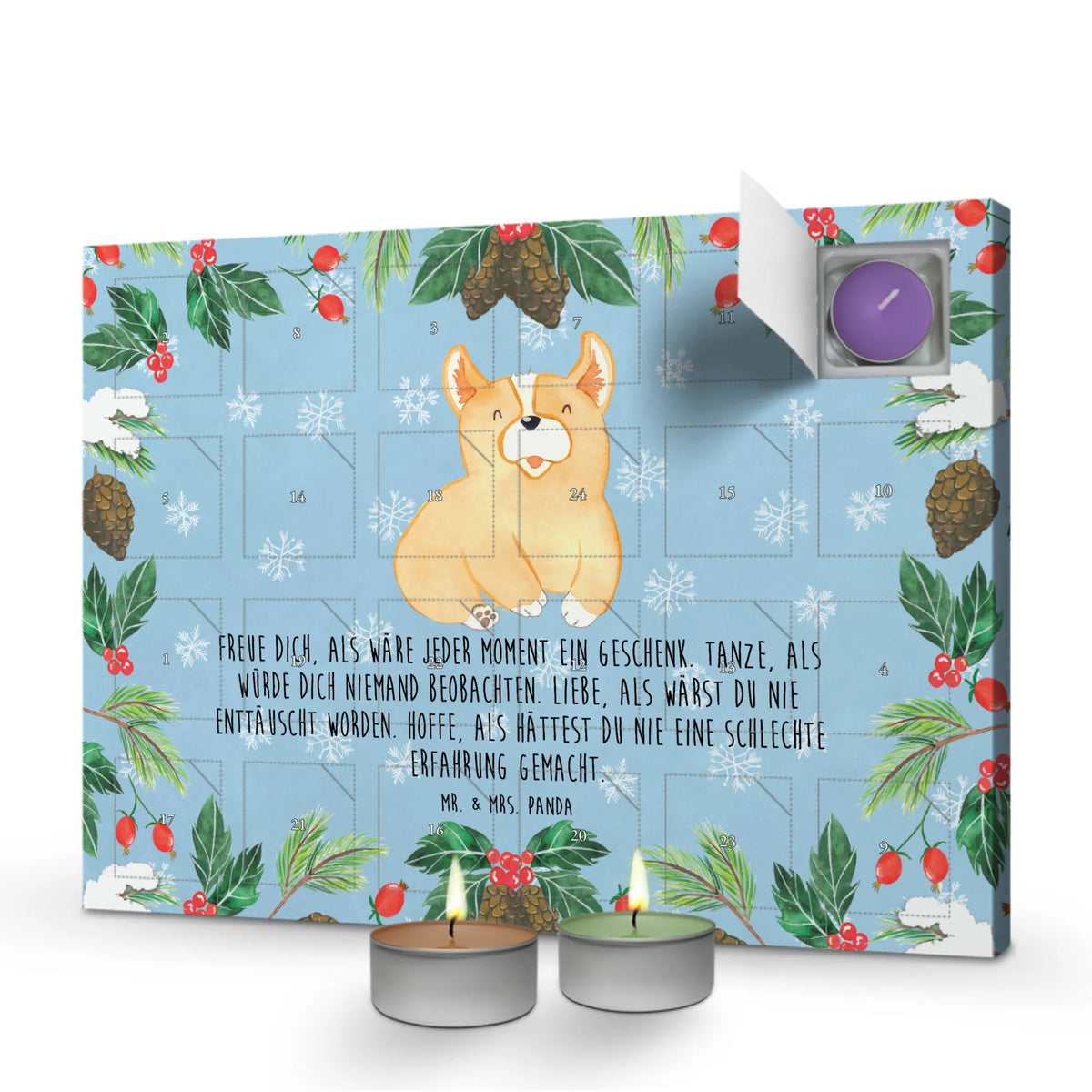 Scented candle advent calendar Corgi