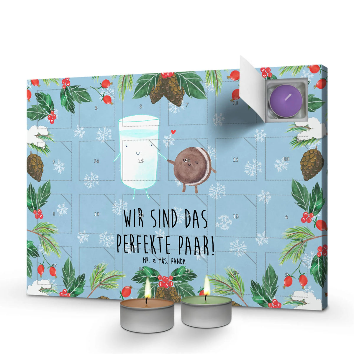 Scented candle advent calendar milk biscuit