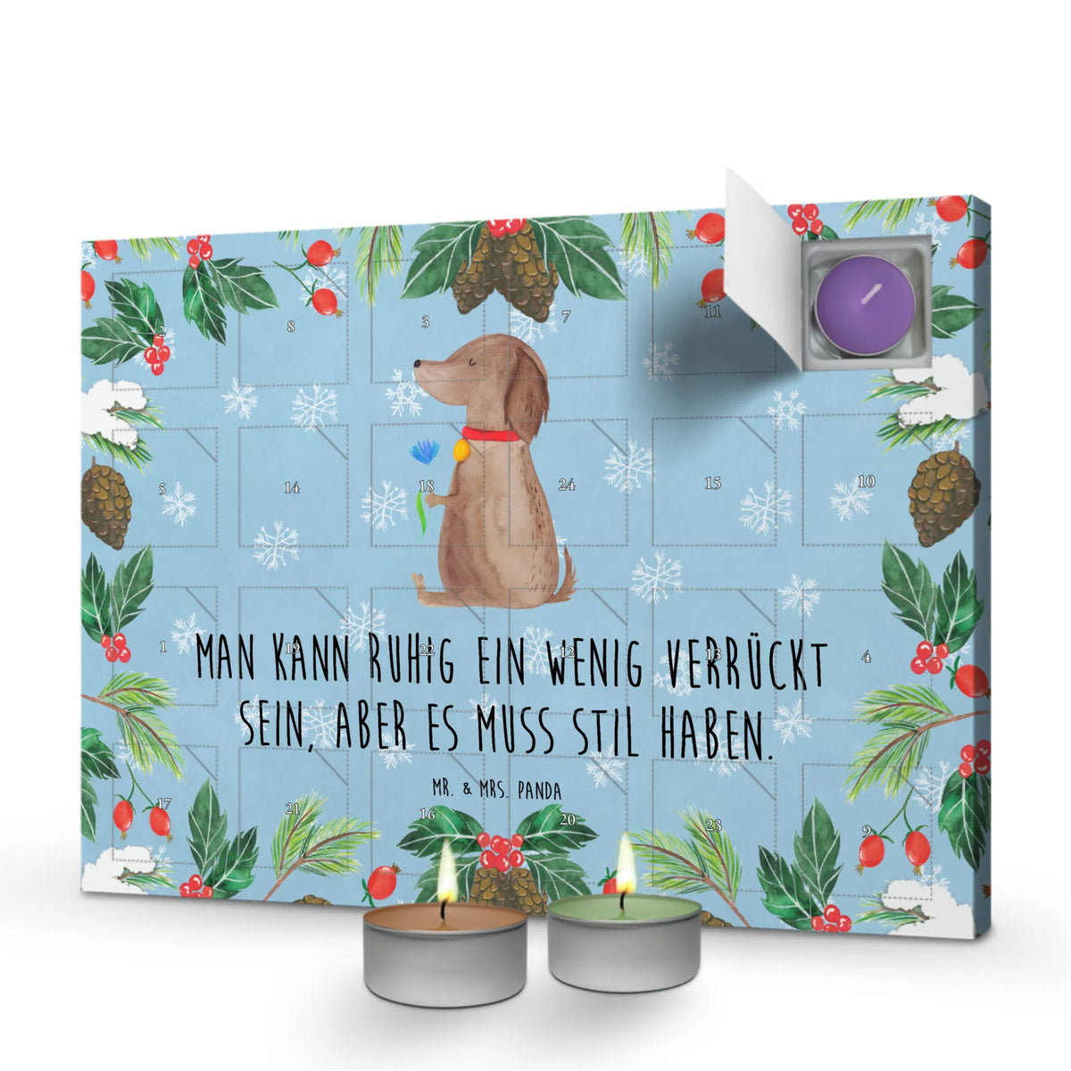 Scented candle advent calendar Dog flower