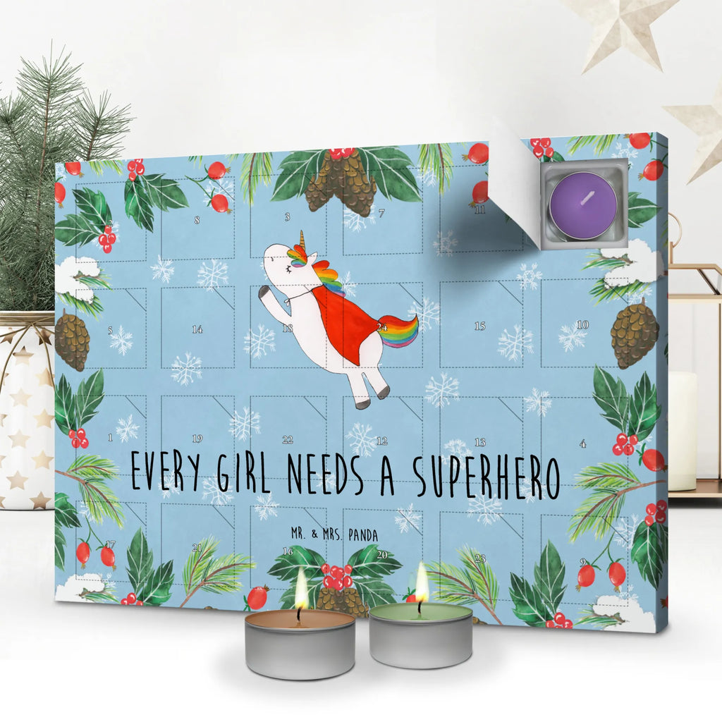 Scented candle advent calendar unicorn Excellent Girlfriend gift, Girlfriend present, Superhero