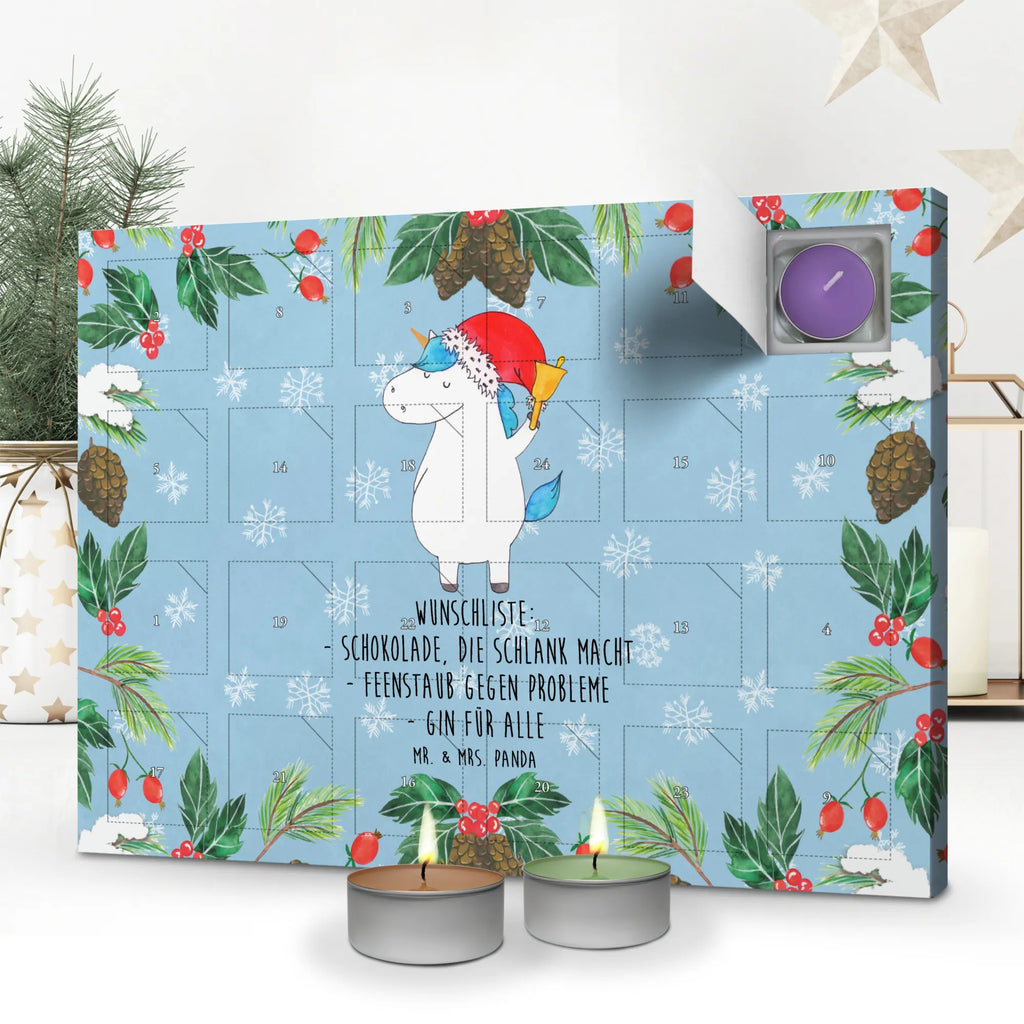 Scented candle advent calendar unicorn Santa Claus wish list, santa, fairy dust, chocolate, gift, santa claus, christmas present