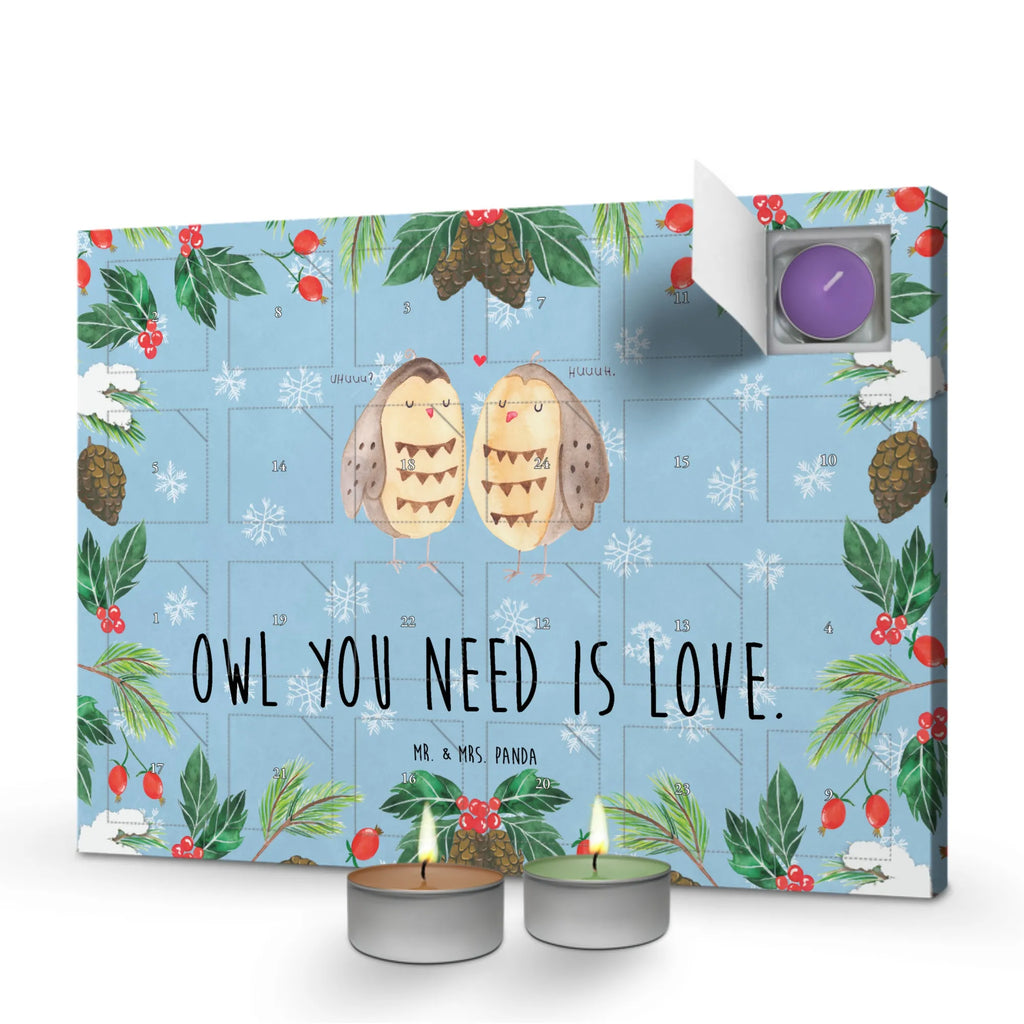 Scented candle advent calendar owls Love gift ideas, birthday present, owl decor, illustrated, romantic gift, bird, forest animal, nocturnal, Wedding saying, Owl decoration, Love saying, Pun funny, Friend, Girlfriend gift