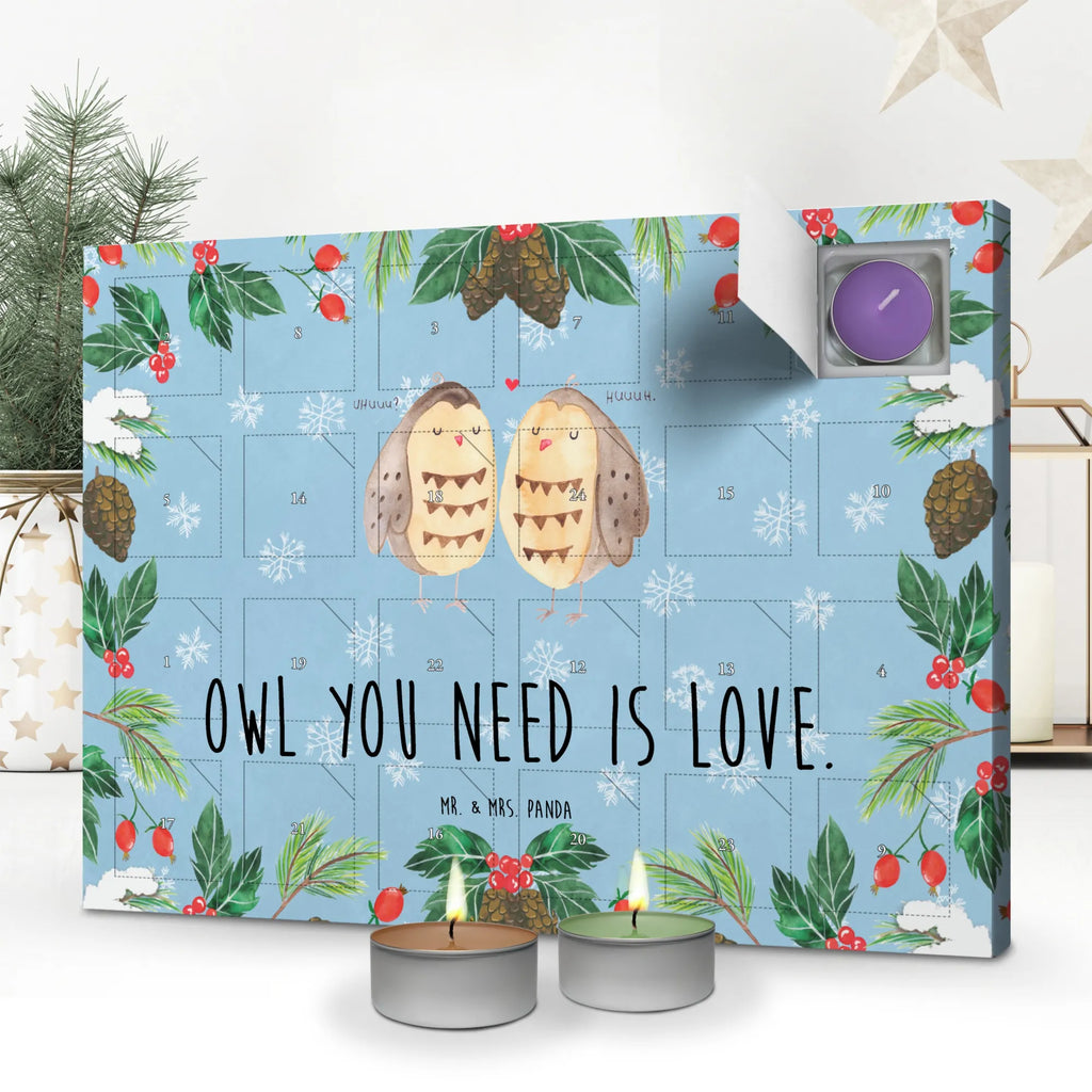 Scented candle advent calendar owls Love gift ideas, birthday present, owl decor, illustrated, romantic gift, bird, forest animal, nocturnal, Wedding saying, Owl decoration, Love saying, Pun funny, Friend, Girlfriend gift