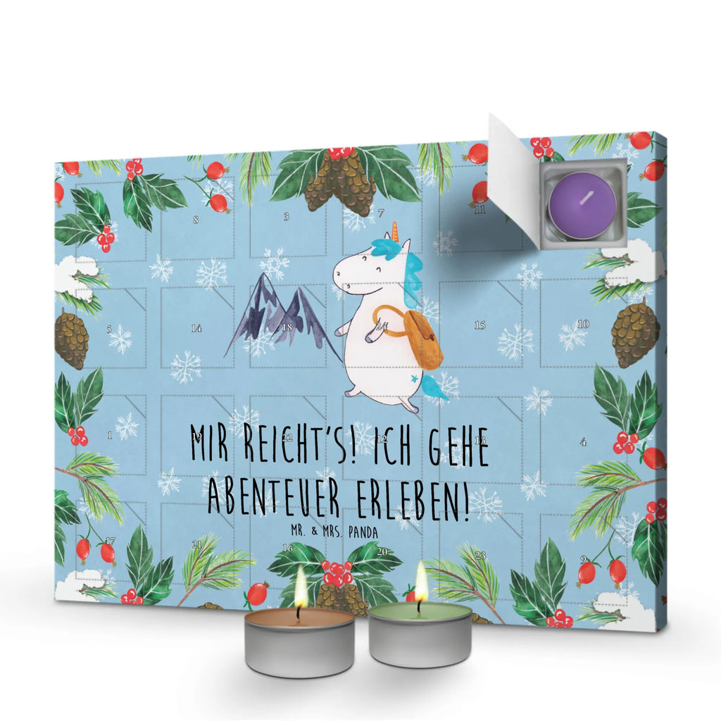 Scented candle advent calendar unicorn climber vacation, adventurer, mountains, world trip, world traveler, travel, mountaineer, explorer, adventure