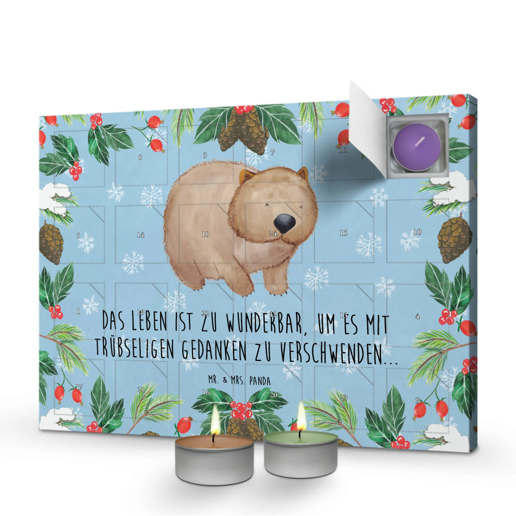 Scented candle advent calendar Wombat card, gift ideas, gifts, small animals, cute, cute animal motives, hand drawn, funny sayings, good mood, special gifts, animal lover, life is beautiful, Australia, saying