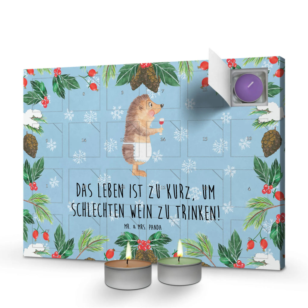 Scented candle advent calendar Hedgehog wine card, gift ideas, gifts, small animals, cute, cute animal motives, hand drawn, funny sayings, good mood, special gifts, animal lover, gift wine drinker, wine glass, wine decoration, gift wine lover, red wine, wine saying, drinking wine, white wine