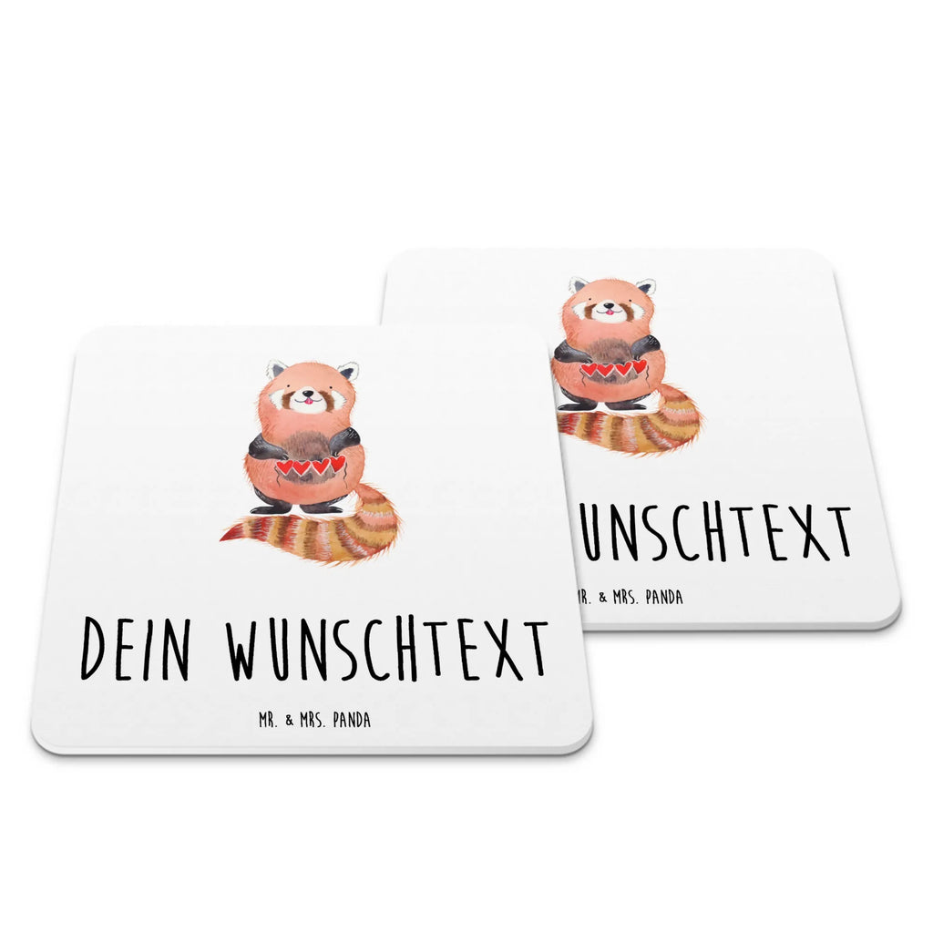 Personalisiertes Untersetzer Set Roter Panda Untersetzer für Tassen, Untersetzer Set, Untersetzer mit Sprüchen, Glasuntersetzer, Untersetzer bedruckt, Untersetzer personalisiert, Untersetzer, Personalisierte Untersetzer, Untersetzer mit Namen, Kunststoff Untersetzer, lustige Sprüche, Tiere, Tiermotive, Gute Laune, Rot, Liebe, Lieblingsmensch, Liebling, Herz, Panda