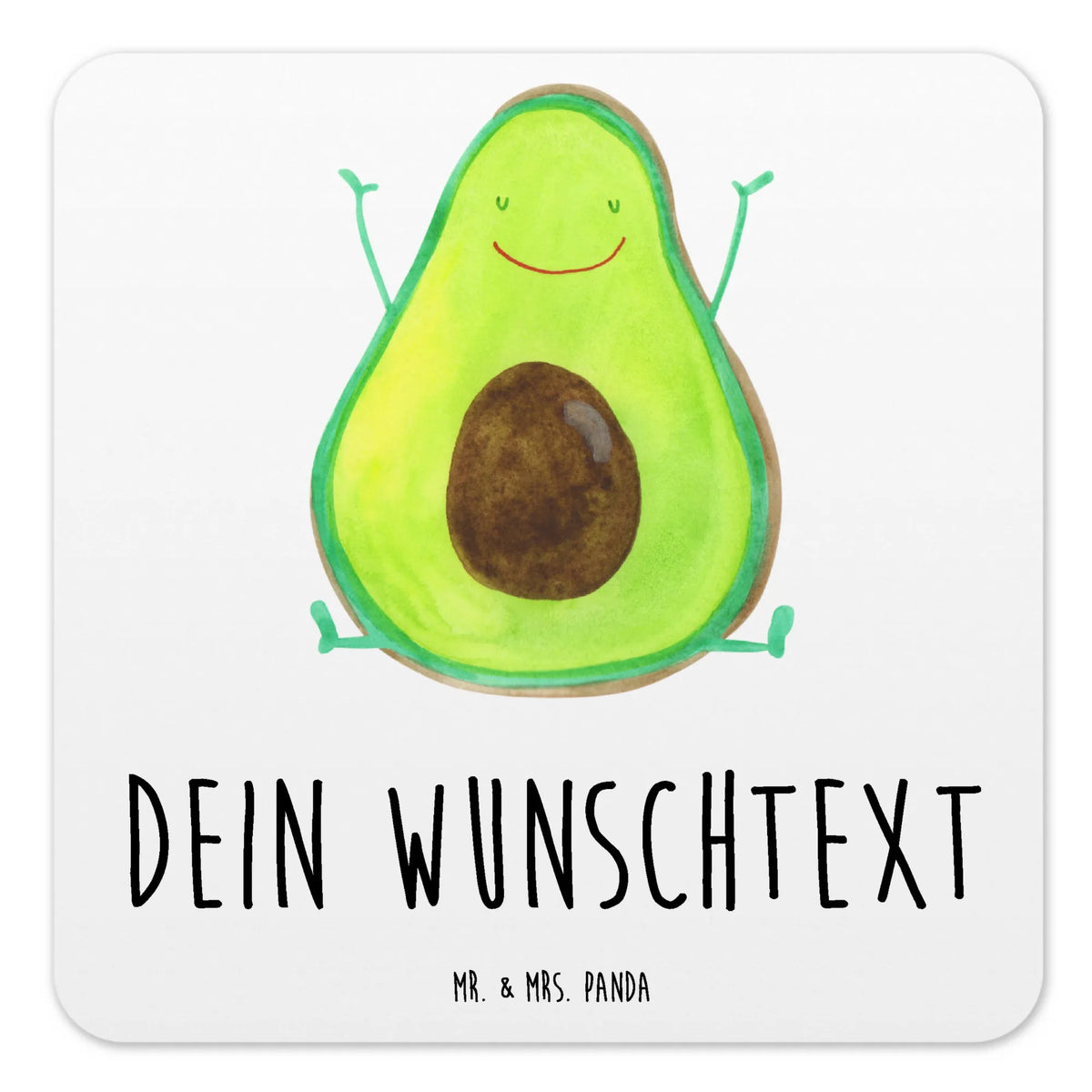 Personalised Coaster Set avocado Happy vegetables