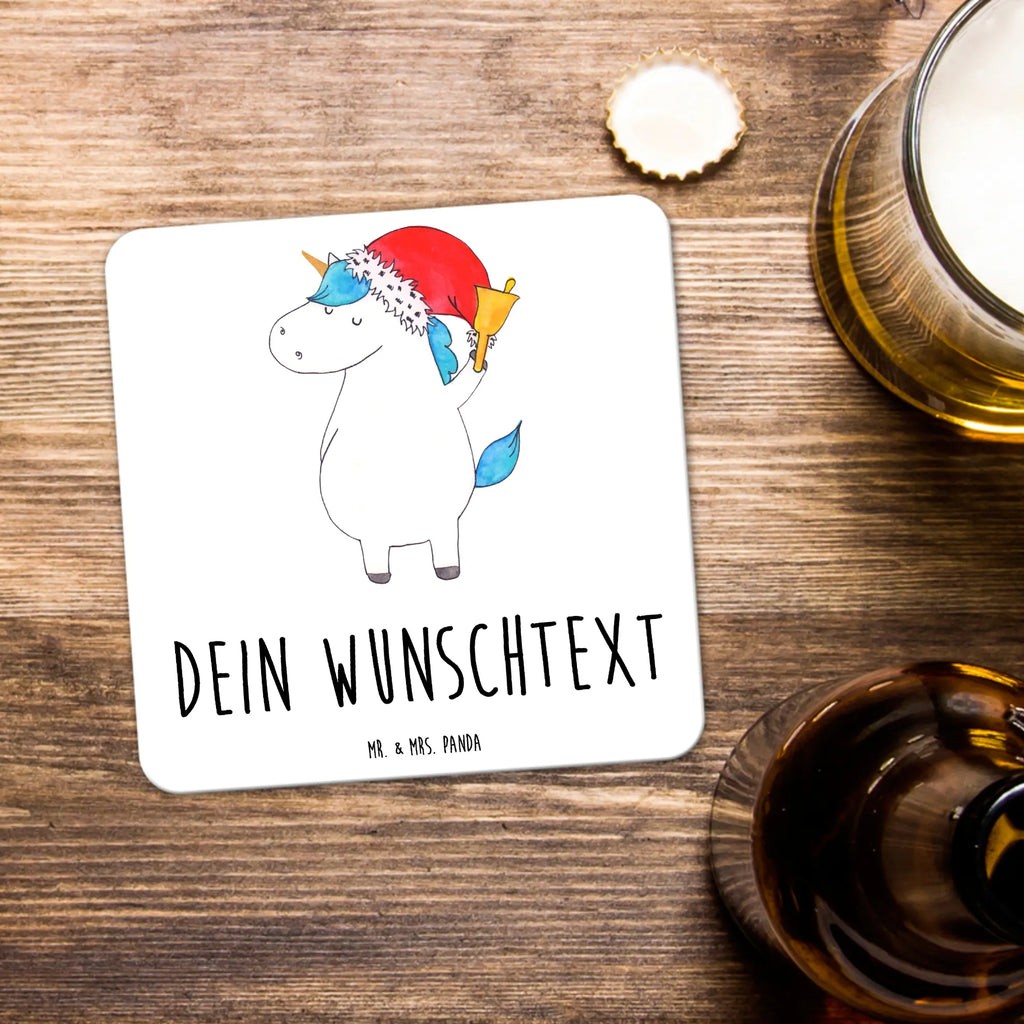 Personalisiertes Untersetzer Set Einhorn Weihnachtsmann Personalisierte Untersetzer, Einhorn, Einhörner, Einhorn Deko, Unicorn, Gin, Schokolade, Schoki, Weihnachten, Weihnachtsmann, Nikolaus, Wunschzettel, Wunschliste, Feenstaub