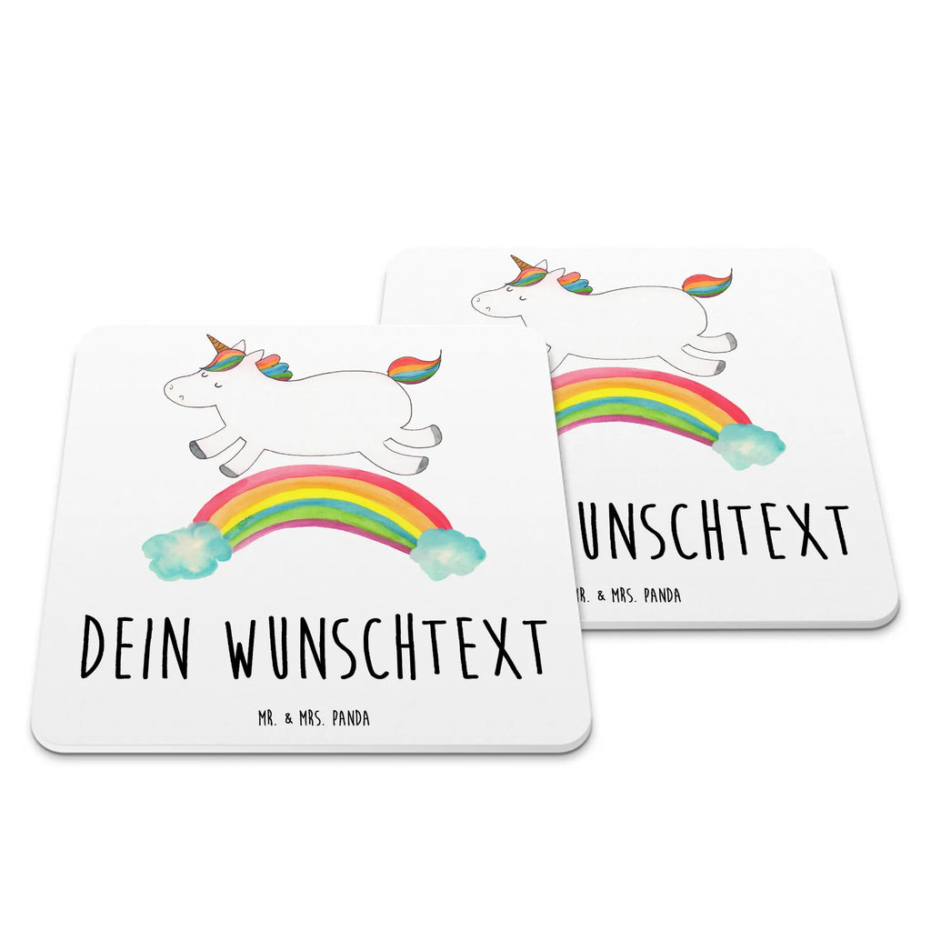 Personalised Coaster Set unicorn rainbow Personalisierte Untersetzer, Einhorn, Einhörner, Einhorn Deko, Unicorn, Regenbogen, Glitzer, Einhornpower, Erwachsenwerden, Einhornautobahn