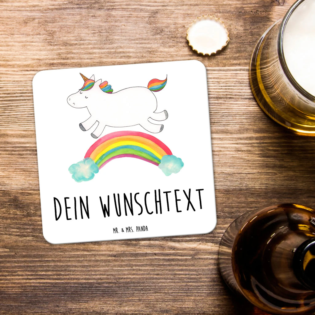Personalised Coaster Set unicorn rainbow Personalisierte Untersetzer, Einhorn, Einhörner, Einhorn Deko, Unicorn, Regenbogen, Glitzer, Einhornpower, Erwachsenwerden, Einhornautobahn