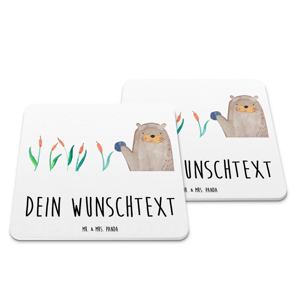 Personalised Coaster Set otter Stone Kunststoff Untersetzer, Untersetzer Set, Untersetzer Personalisiert, Untersetzer, Glasuntersetzer, Personalisierte Untersetzer, Untersetzer für Tassen, Untersetzer Bedruckt, Untersetzer mit Sprüchen, Untersetzer mit Namen, Seeotter, Fischotter, Otter, Otter Seeotter See Otter