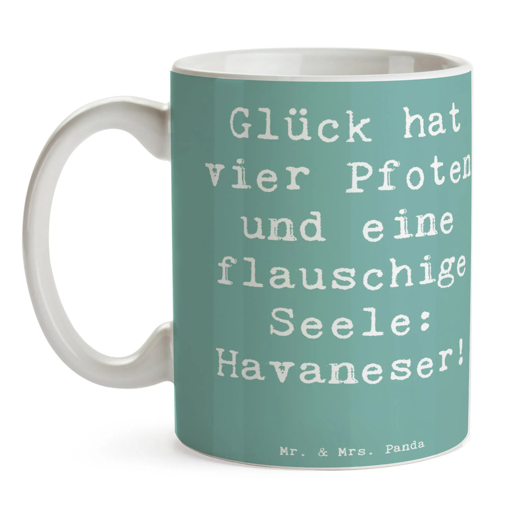 Tasse Spruch Havaneser Glück Geschenktasse, Tasse, Porzellantasse, Bürotasse, Keramiktasse, Tasse mit Zitaten, Tasse mit Motiven, Kaffeetasse, Teetasse, Hund, Hunderasse, Rassehund, Hundebesitzer, Geschenk, Tierfreund, Schenken, Welpe