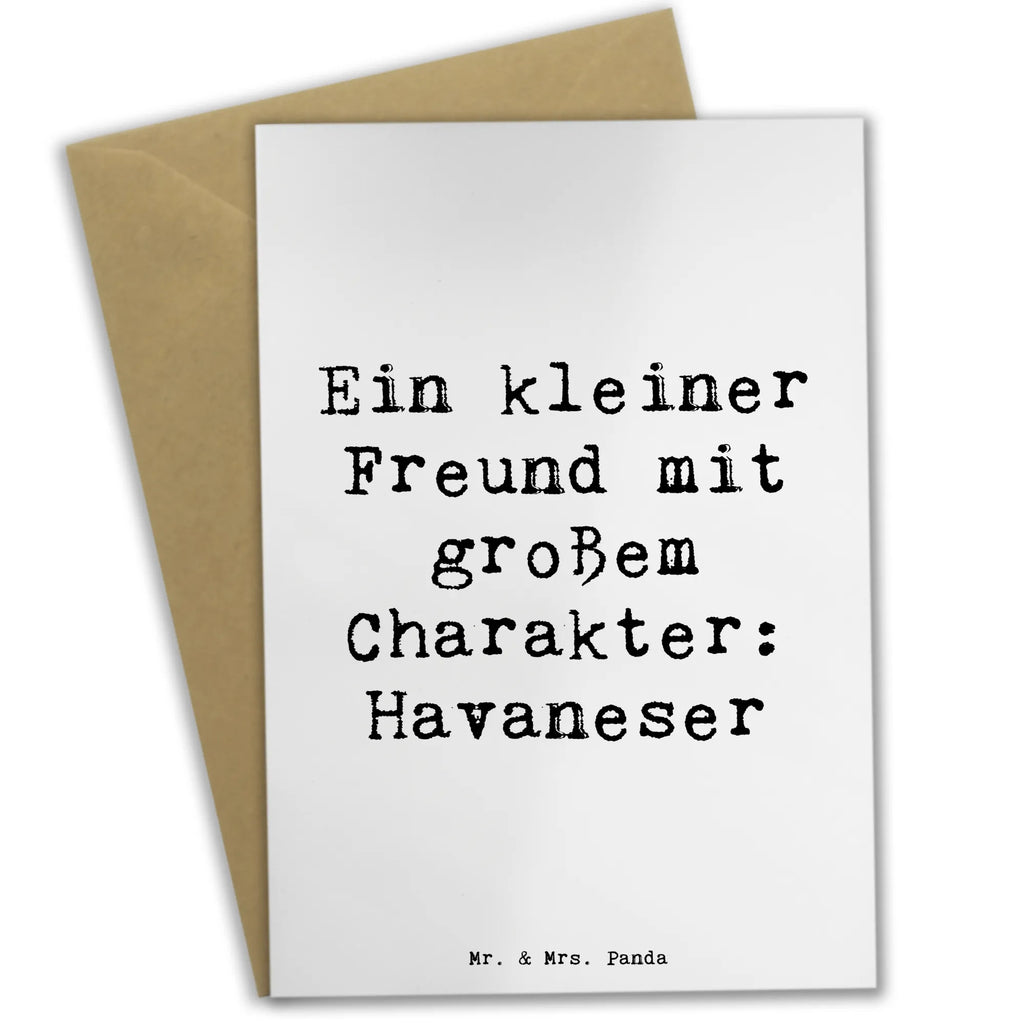 Greetings card Saying Ein kleiner Freund mit großem Charakter: Havaneser Grußkarte, Hochzeitskarte, Einladungskarte, Ansichtskarten, Glückwunschkarte, Geburtstagskarte, Klappkarte, Karte, Hund, Hunderasse, Rassehund, Hundebesitzer, Geschenk, Tierfreund, Schenken, Welpe