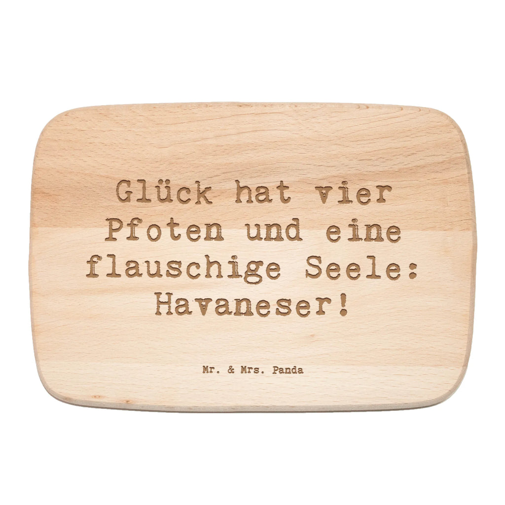 Serving board Saying Glück hat vier Pfoten und eine flauschige Seele: Havaneser! Board, cutting board, breakfast board, Dog, dog breed, purebred dog, dog owner, gift, animal lover, giving, puppy