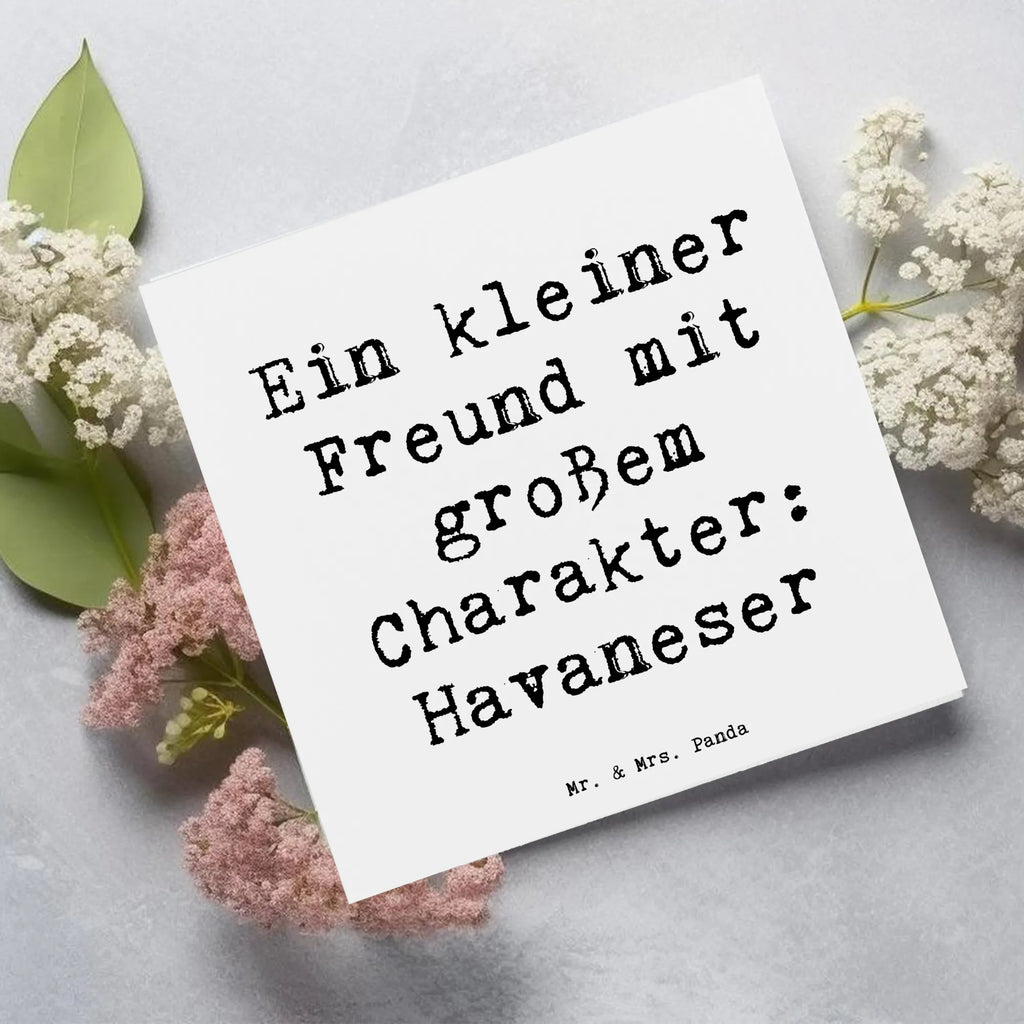 Deluxe Karte Spruch Havaneser Freund Karte, Einladungskarte, Grußkarte, Hochzeitskarte, Glückwunschkarte, Geburtstagskarte, Hochwertige Grußkarte, Hochwertige Klappkarte, Klappkarte, Hund, Hunderasse, Rassehund, Hundebesitzer, Geschenk, Tierfreund, Schenken, Welpe