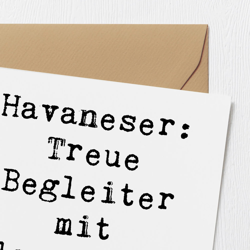 Deluxe Card Saying Havaneser: Treue Begleiter mit flauschigem Charme. Klappkarte, Karte, Geburtstagskarte, Hochwertige Grußkarte, Grußkarte, Hochwertige Klappkarte, Hochzeitskarte, Glückwunschkarte, Einladungskarte, Hund, Hunderasse, Rassehund, Hundebesitzer, Geschenk, Tierfreund, Schenken, Welpe