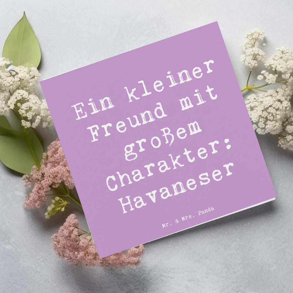 Deluxe Karte Spruch Havaneser Freund Karte, Einladungskarte, Grußkarte, Hochzeitskarte, Glückwunschkarte, Geburtstagskarte, Hochwertige Grußkarte, Hochwertige Klappkarte, Klappkarte, Hund, Hunderasse, Rassehund, Hundebesitzer, Geschenk, Tierfreund, Schenken, Welpe