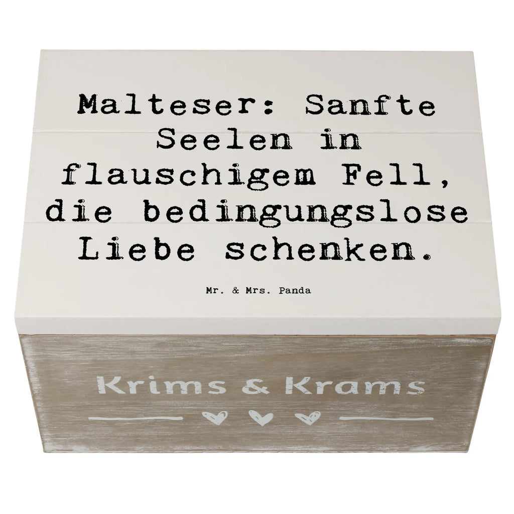 Holzkiste Spruch Malteser Liebe Truhe, Erinnerungsbox, Geschenkdose, Holzkiste, Dekokiste, Kiste, Schatzkiste, Erinnerungskiste, Schatulle, XXL, Aufbewahrungsbox, Geschenkbox, Hund, Hunderasse, Rassehund, Hundebesitzer, Geschenk, Tierfreund, Schenken, Welpe