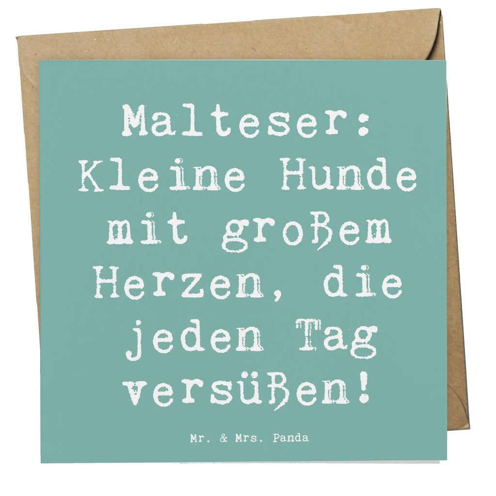 Deluxe Karte Spruch Malteser Herz Karte, Glückwunschkarte, Klappkarte, Geburtstagskarte, Grußkarte, Hochwertige Klappkarte, Einladungskarte, Hochzeitskarte, Hochwertige Grußkarte, Hund, Hunderasse, Rassehund, Hundebesitzer, Geschenk, Tierfreund, Schenken, Welpe