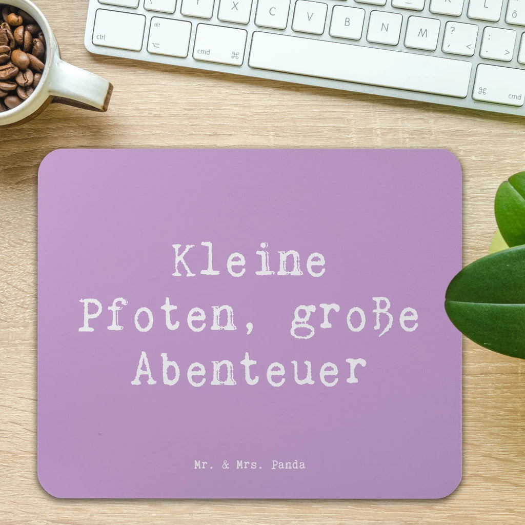 Mouse mat Saying Kleine Pfoten, große Abenteuer Mauspad Büro, Mauspad, Designer Mauspad, Arbeitszimmer, Mausunterlage, Einzigartiges Mauspad, Mousepad, PC Zubehör, Büroausstattung, Computer zubehör, Hund, Hunderasse, Rassehund, Hundebesitzer, Geschenk, Tierfreund, Schenken, Welpe