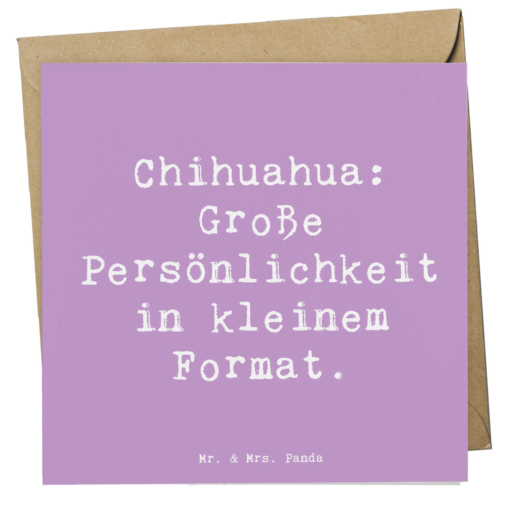 Deluxe Card Saying Chihuahua: Große Persönlichkeit in kleinem Format. Karte, Grußkarte, Klappkarte, Hochwertige Grußkarte, Glückwunschkarte, Hochwertige Klappkarte, Geburtstagskarte, Hochzeitskarte, Einladungskarte, Hund, Hunderasse, Rassehund, Hundebesitzer, Geschenk, Tierfreund, Schenken, Welpe