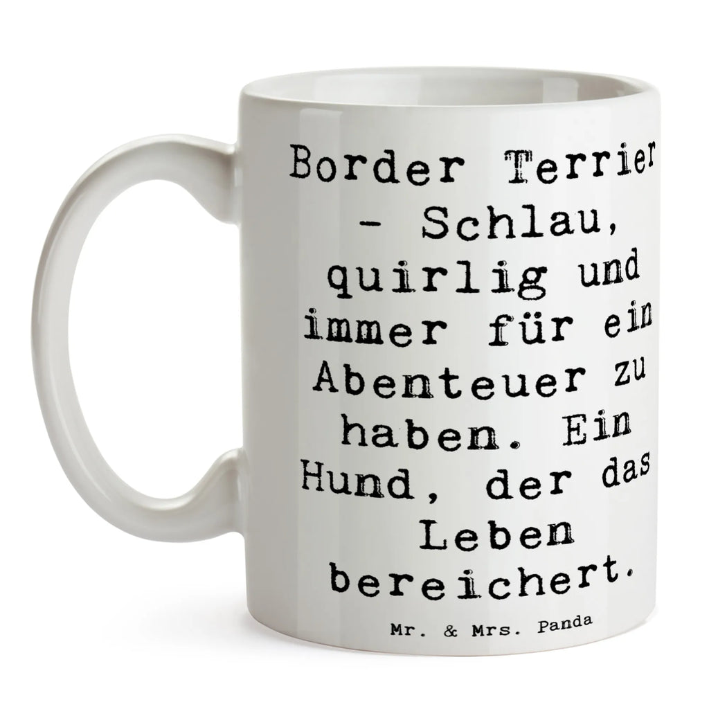 Tasse Spruch Border Terrier Abenteuer Geschenktasse, Tasse mit Zitaten, Tasse, Bürotasse, Tasse mit Motiven, Teetasse, Porzellantasse, Keramiktasse, Kaffeetasse, Hund, Hunderasse, Rassehund, Hundebesitzer, Geschenk, Tierfreund, Schenken, Welpe