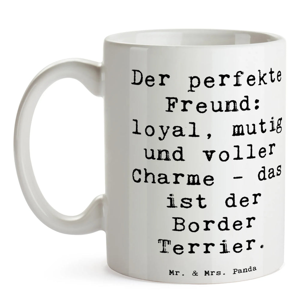 Tasse Spruch Border Terrier Freund Tasse mit Motiven, Bürotasse, Tasse mit Zitaten, Teetasse, Porzellantasse, Tasse, Kaffeetasse, Geschenktasse, Keramiktasse, Hund, Hunderasse, Rassehund, Hundebesitzer, Geschenk, Tierfreund, Schenken, Welpe