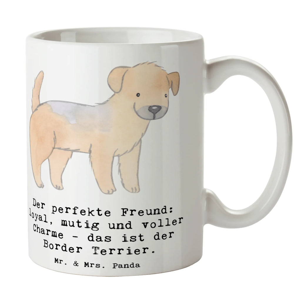 Mug Der perfekte Freund: loyal, mutig und voller Charme - das ist der Border Terrier. Bürotasse, Geschenktasse, Teetasse, Kaffeetasse, Porzellantasse, Tasse mit Motiven, Tasse mit Zitaten, Keramiktasse, Tasse, Hund, Hunderasse, Rassehund, Hundebesitzer, Geschenk, Tierfreund, Schenken, Welpe