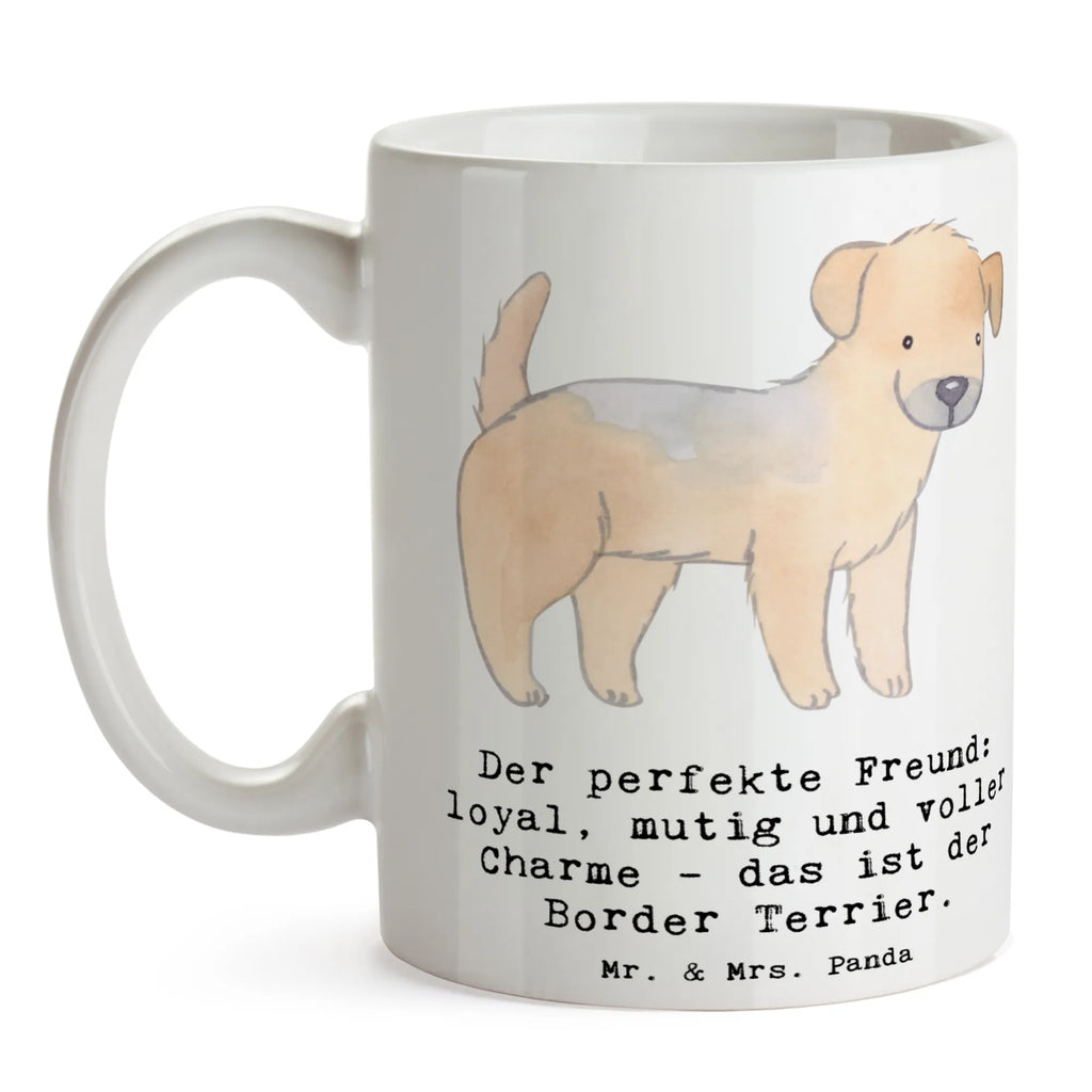 Mug Der perfekte Freund: loyal, mutig und voller Charme - das ist der Border Terrier. Bürotasse, Geschenktasse, Teetasse, Kaffeetasse, Porzellantasse, Tasse mit Motiven, Tasse mit Zitaten, Keramiktasse, Tasse, Hund, Hunderasse, Rassehund, Hundebesitzer, Geschenk, Tierfreund, Schenken, Welpe
