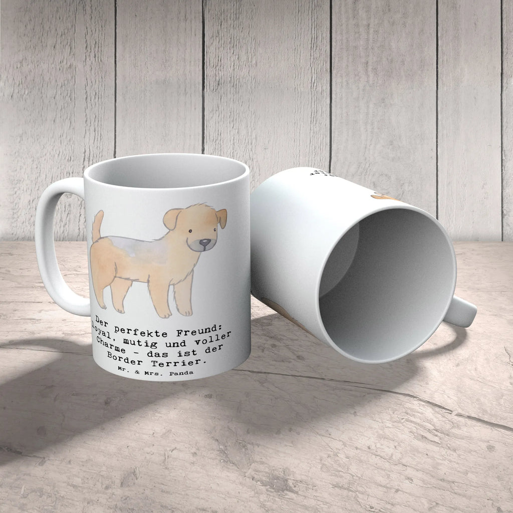 Mug Der perfekte Freund: loyal, mutig und voller Charme - das ist der Border Terrier. Bürotasse, Geschenktasse, Teetasse, Kaffeetasse, Porzellantasse, Tasse mit Motiven, Tasse mit Zitaten, Keramiktasse, Tasse, Hund, Hunderasse, Rassehund, Hundebesitzer, Geschenk, Tierfreund, Schenken, Welpe
