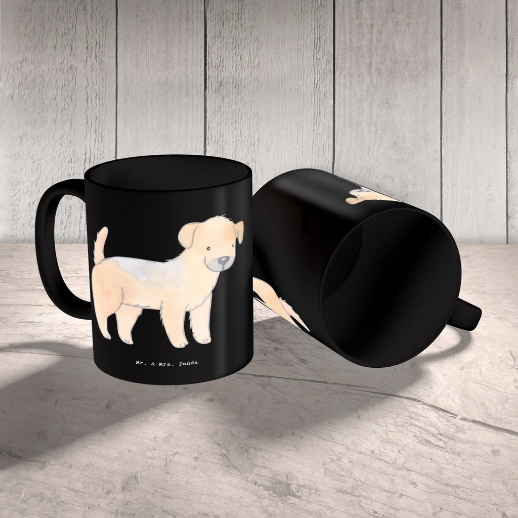 Mug Der perfekte Freund: loyal, mutig und voller Charme - das ist der Border Terrier. Bürotasse, Geschenktasse, Teetasse, Kaffeetasse, Porzellantasse, Tasse mit Motiven, Tasse mit Zitaten, Keramiktasse, Tasse, Hund, Hunderasse, Rassehund, Hundebesitzer, Geschenk, Tierfreund, Schenken, Welpe