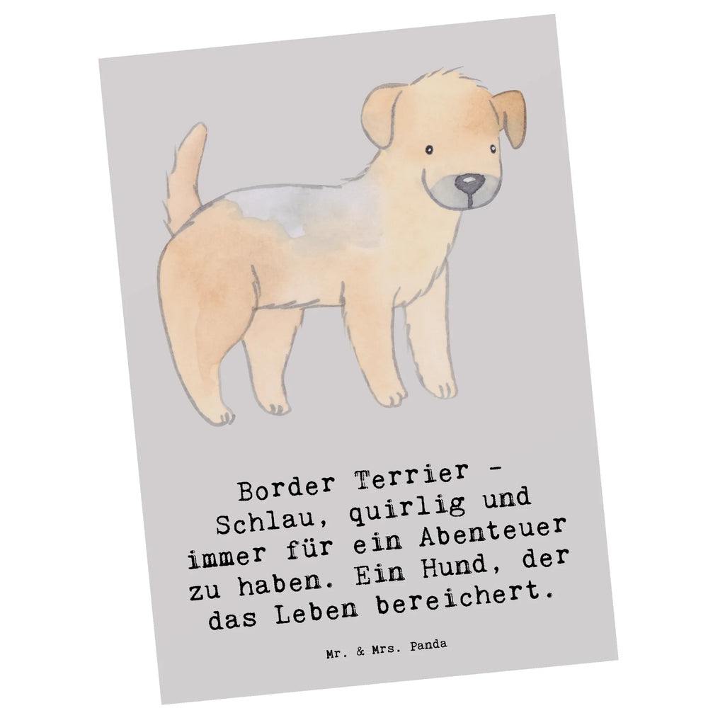 Postcard Border Terrier - Schlau, quirlig und immer für ein Abenteuer zu haben. Ein Hund, der das Leben bereichert. Karte, Geschenkkarte, Einladungskarte, Grußkarte, Postkarte, Ansichtskarte, Einladungskarten Geburtstag, Einladung, Dankeskarte, Ansichtskarten, Einladung Geburtstag, Geburtstagskarte, Hund, Hunderasse, Rassehund, Hundebesitzer, Geschenk, Tierfreund, Schenken, Welpe