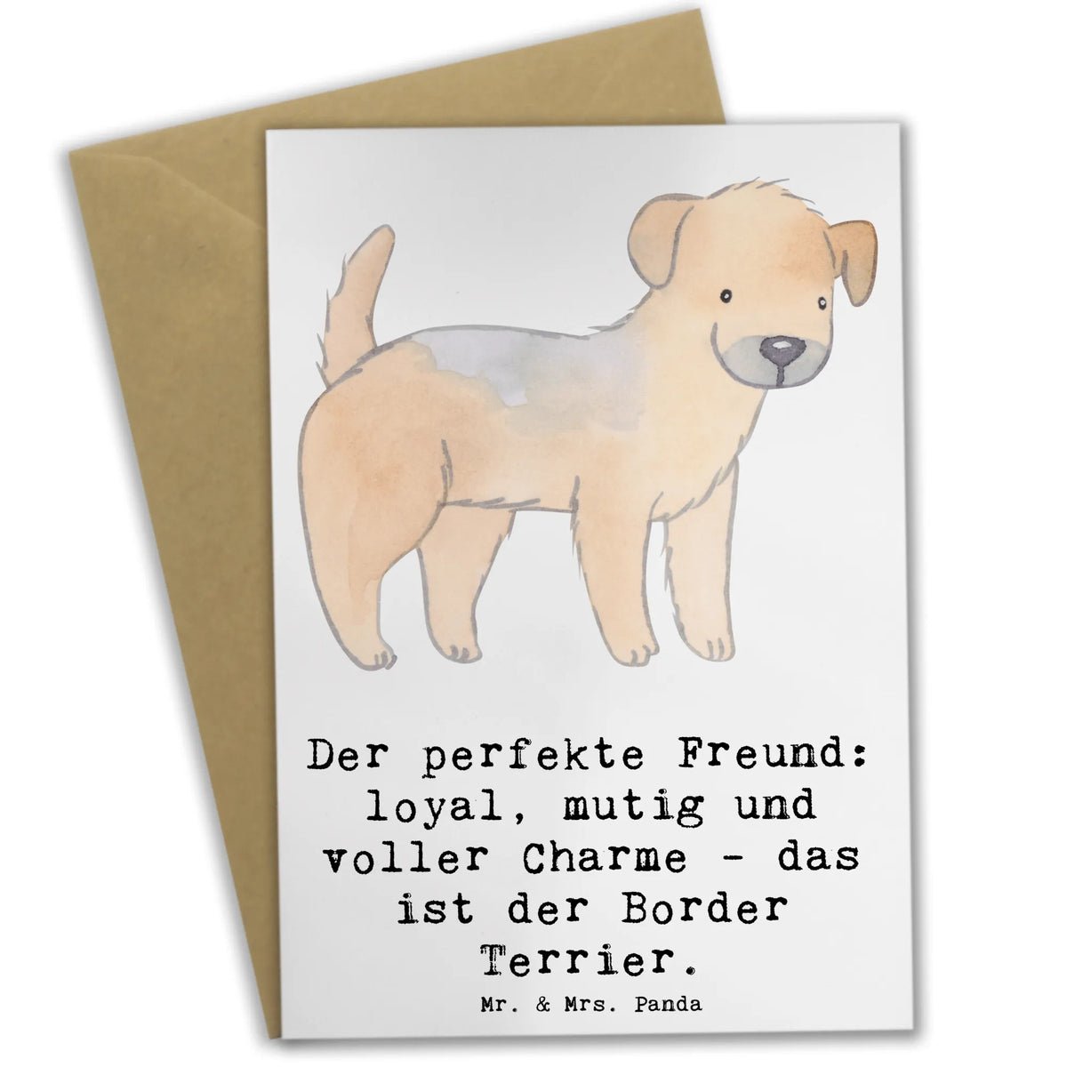 Grußkarte Border Terrier Freund