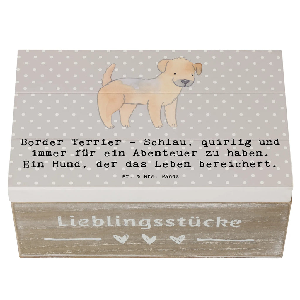 Holzkiste Border Terrier Abenteuer Dekokiste, Holzkiste, Schatzkiste, Erinnerungsbox, Truhe, Geschenkbox, XXL, Erinnerungskiste, Schatulle, Kiste, Geschenkdose, Aufbewahrungsbox, Hund, Hunderasse, Rassehund, Hundebesitzer, Geschenk, Tierfreund, Schenken, Welpe