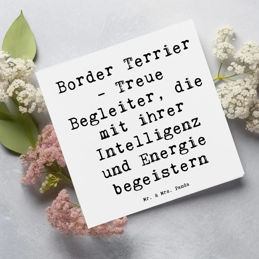 Deluxe Karte Spruch Border Terrier Freunde Einladungskarte, Karte, Geburtstagskarte, Klappkarte, Hochwertige Klappkarte, Hochzeitskarte, Glückwunschkarte, Grußkarte, Hochwertige Grußkarte, Hund, Hunderasse, Rassehund, Hundebesitzer, Geschenk, Tierfreund, Schenken, Welpe