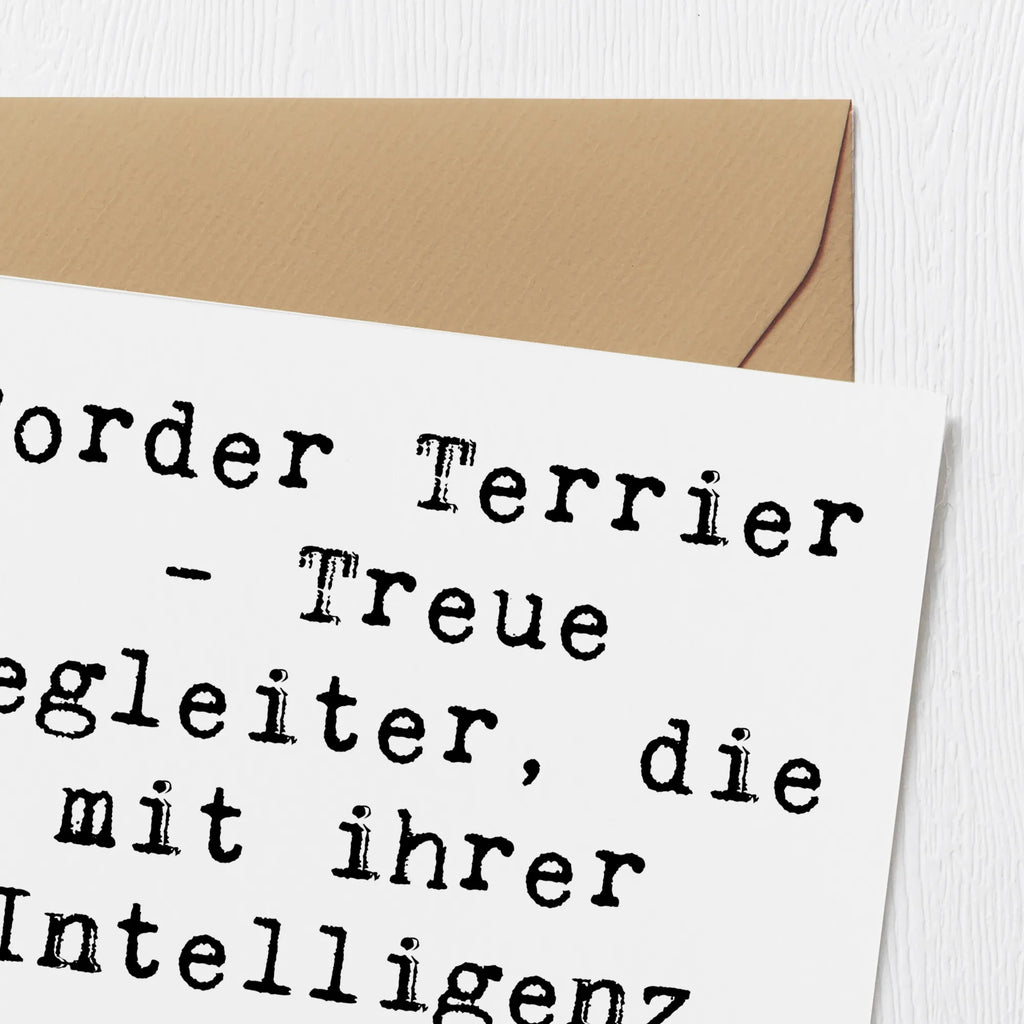 Deluxe Karte Spruch Border Terrier Freunde Einladungskarte, Karte, Geburtstagskarte, Klappkarte, Hochwertige Klappkarte, Hochzeitskarte, Glückwunschkarte, Grußkarte, Hochwertige Grußkarte, Hund, Hunderasse, Rassehund, Hundebesitzer, Geschenk, Tierfreund, Schenken, Welpe