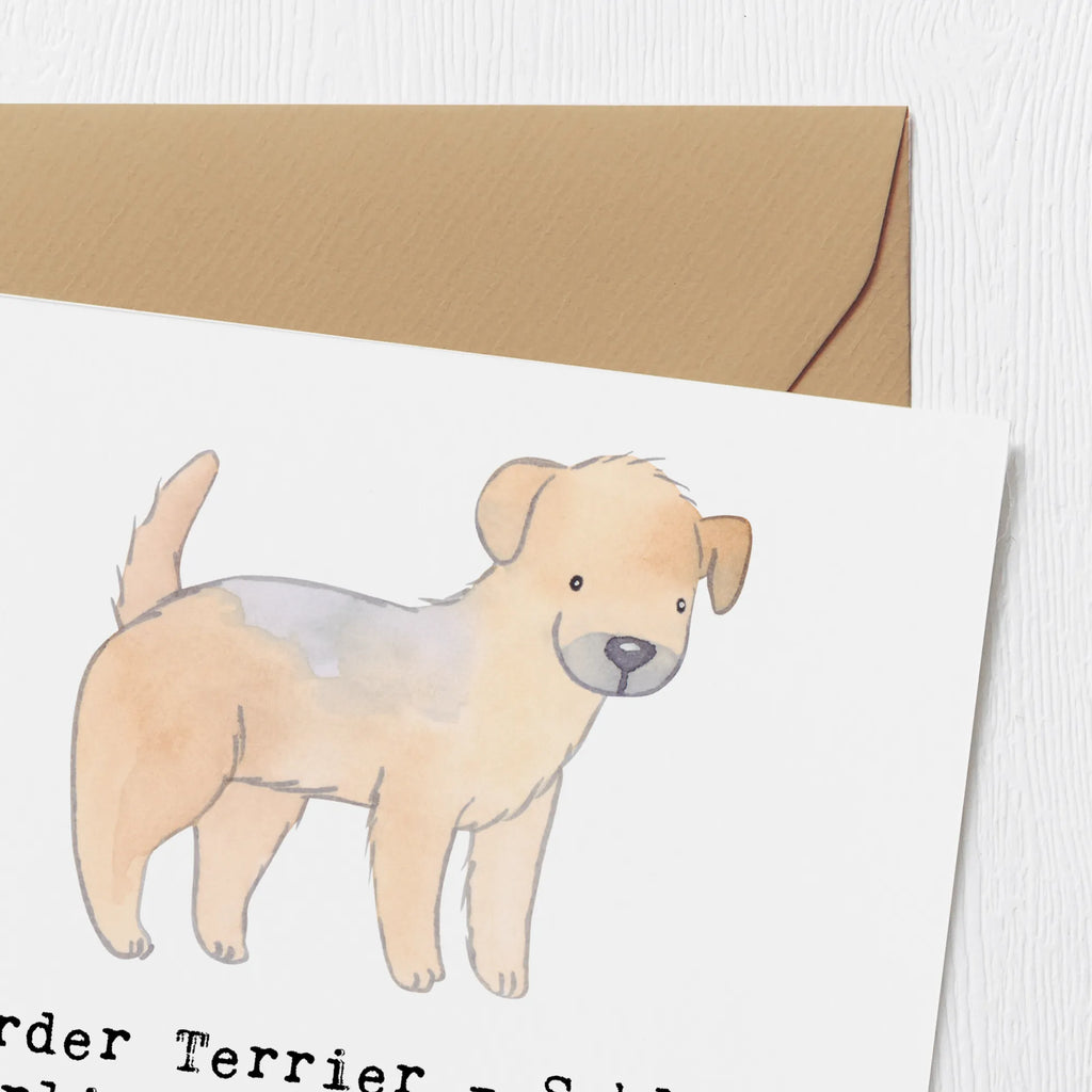 Deluxe Karte Border Terrier Abenteuer Grußkarte, Karte, Hochwertige Grußkarte, Klappkarte, Hochwertige Klappkarte, Einladungskarte, Geburtstagskarte, Hochzeitskarte, Glückwunschkarte, Hund, Hunderasse, Rassehund, Hundebesitzer, Geschenk, Tierfreund, Schenken, Welpe