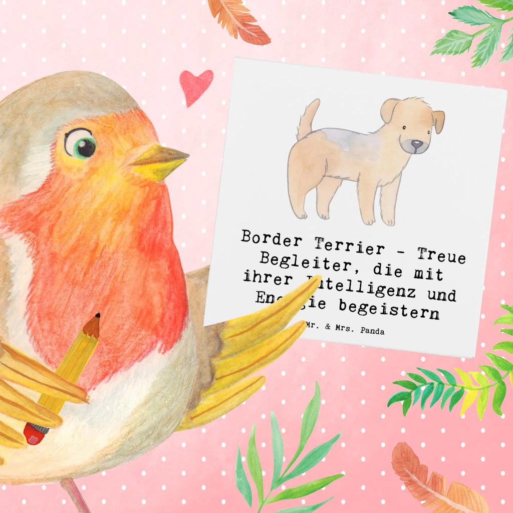 Deluxe Card Border Terrier - Treue Begleiter, die mit ihrer Intelligenz und Energie begeistern Klappkarte, Einladungskarte, Grußkarte, Karte, Glückwunschkarte, Hochzeitskarte, Hochwertige Klappkarte, Geburtstagskarte, Hochwertige Grußkarte, Hund, Hunderasse, Rassehund, Hundebesitzer, Geschenk, Tierfreund, Schenken, Welpe