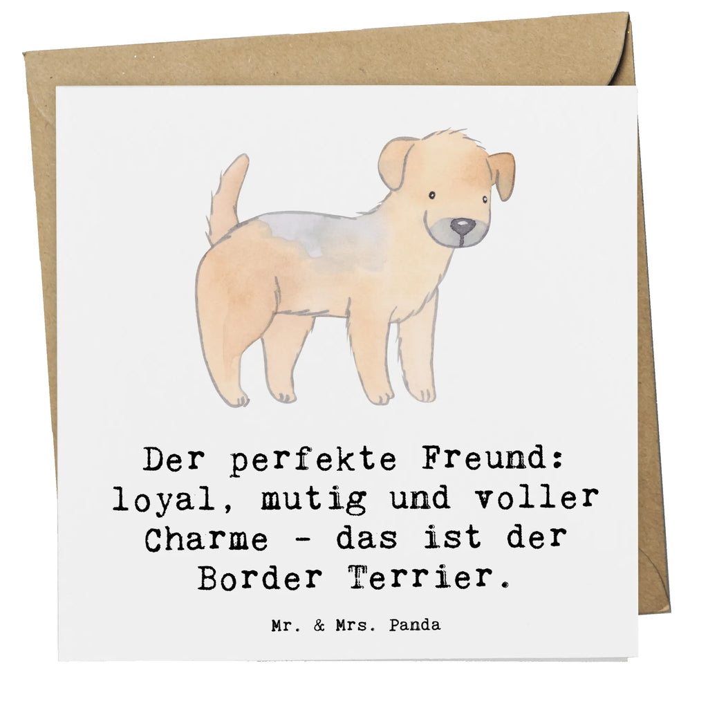 Deluxe Karte Border Terrier Freund Grußkarte, Karte, Hochwertige Klappkarte, Einladungskarte, Geburtstagskarte, Hochwertige Grußkarte, Glückwunschkarte, Klappkarte, Hochzeitskarte, Hund, Hunderasse, Rassehund, Hundebesitzer, Geschenk, Tierfreund, Schenken, Welpe