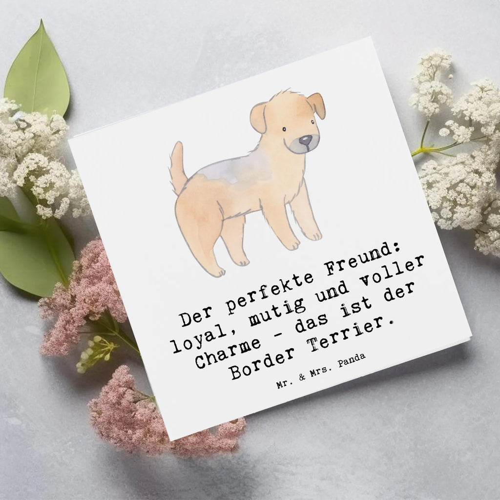Deluxe Karte Border Terrier Freund Grußkarte, Karte, Hochwertige Klappkarte, Einladungskarte, Geburtstagskarte, Hochwertige Grußkarte, Glückwunschkarte, Klappkarte, Hochzeitskarte, Hund, Hunderasse, Rassehund, Hundebesitzer, Geschenk, Tierfreund, Schenken, Welpe