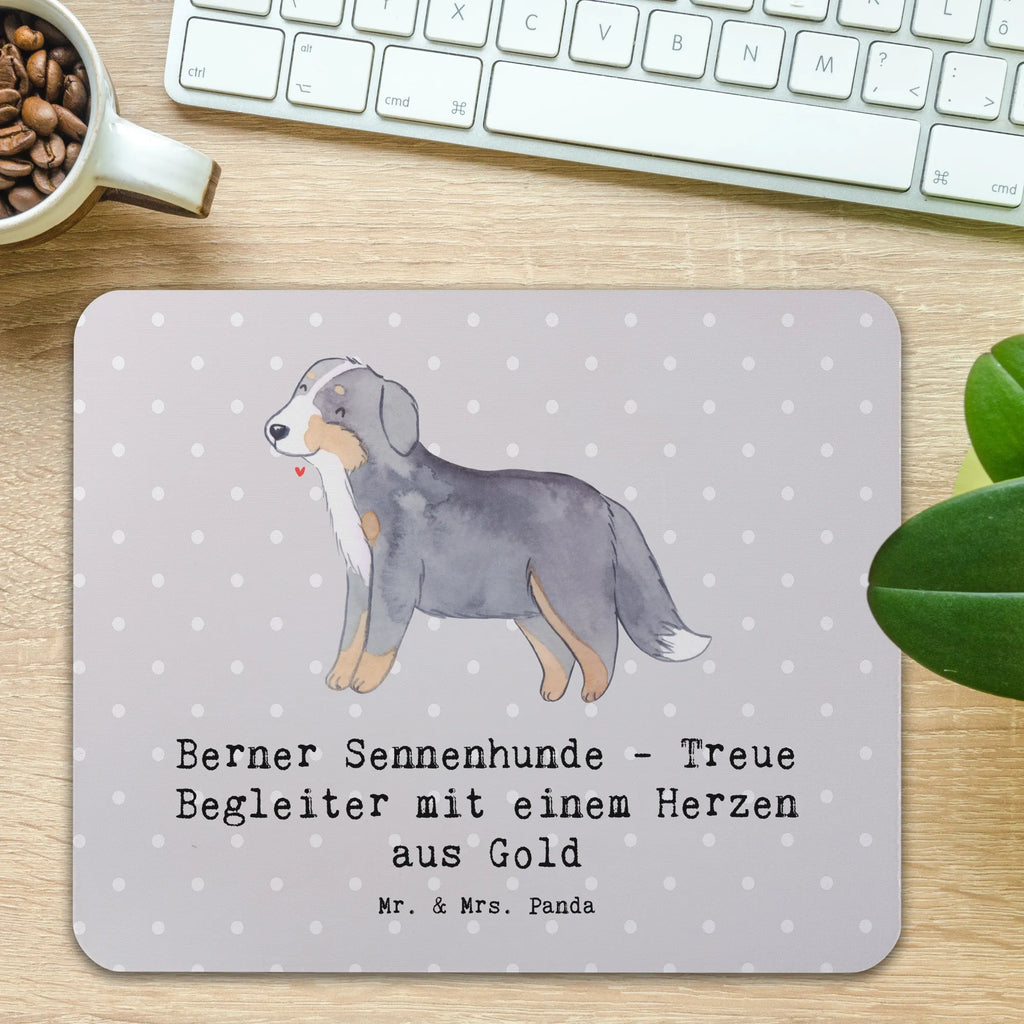 Mouse mat Berner Sennenhunde - Treue Begleiter mit einem Herzen aus Gold Mausunterlage, Arbeitszimmer, Mauspad, Computer zubehör, Designer Mauspad, PC Zubehör, Büroausstattung, Mousepad, Einzigartiges Mauspad, Mauspad Büro, Hund, Hunderasse, Rassehund, Hundebesitzer, Geschenk, Tierfreund, Schenken, Welpe